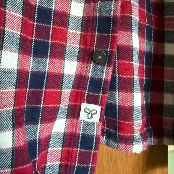 TNA Red and Blue Flannel Plaid Shirt - Picture 3 of 5
